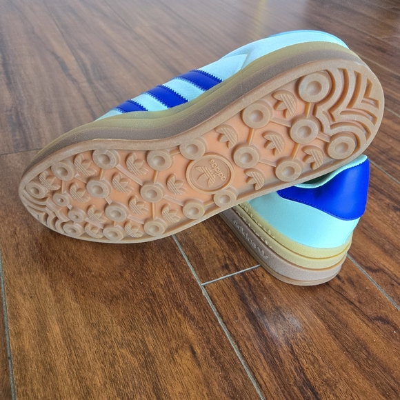 Adidas Originals Women's Gazelle Bold Platform Shoes Clear Mint Blue Stripe 9 - Picture 8 of 11